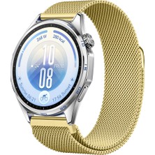 Sneezy Huawei Watch Gt7 46MM Uyumlu Manyetik Milanese Loop Metal Kordon