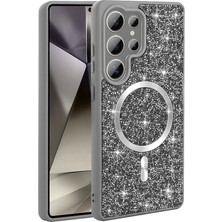 Galaxy S26 Ultra Kılıf Pırlanta Tasarımlı M-Safe Şarj Özellikli Zore Mozaik Silikon Kapak Mars