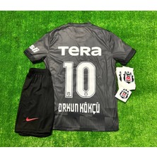 LEGENT LADY Bêşiktâ'ş' 2027 Orkun Kökçü Yeni Sezon Alternatif Siyah Çocuk Forması 4'lü Set  Forma Şort Çorap Bileklik