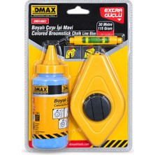 Dmax DMX4683 Boyalı Çırpı Ipi Seti – 30 Metre Ip, 115 gr Mavi Toz Boya ve Su Terazisi