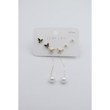 Royaleks Çoklu Set Küpe - Altın