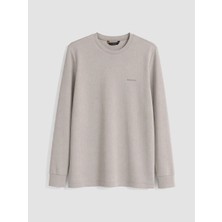 Lc Waikiki Yeni Sezon Bej Bisiklet Yaka Erkek Sweatshirt