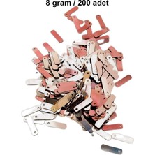 Royaleks Açık Kırmızı 15 x 5 mm Dantel Oya Yazma Halhal Abiye Lazer Kesim Pul 200 Adet / 8 Gram