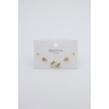 Royaleks Çoklu Set Küpe - Altın