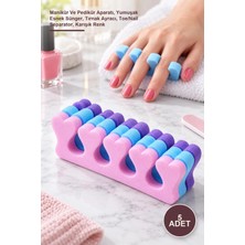 Yenilig 5 Adet Parmak Ayırıcı Sünger – Manikür ve Pedikür Aparatı, Yumuşak Esnek Sünger, Tırnak Ayracı, Toe/nail Separator, Karışık Renk