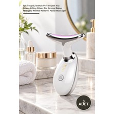 Yenilig 3 Adet Masaj Cihazı – Işık Terapili, Isıtmalı ve Titreşimli Yüz Boyun Lifting Cihazı Göz Çevresi Bakım Masajörü Wrinkle Remover Facial Massager
