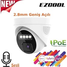 Ezcool EZ-1045IPS 5mp 2.8mm Hıbrıt Poe Sesli Ip Dome Kamera