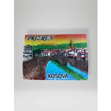 Mundy Prizren ( Kosova ) Polyester Kabartmalı Magnet  6,5x5 cm Şehir Magneti Dekoratif Hediyelik Buzdolabı Süsü (KOD:1860)