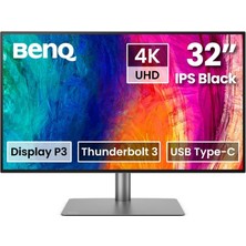 Tr PD3225U 32 4K Monitör, Mac & Designer Için, 3840X2160 Uhd, 2000:1 Ips, Thunderbolt 3, Display P