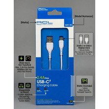 Acl Ack-05 2.4A Usb-C Hızlı Şarj Kablosu 1 Metre
