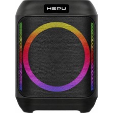 Hepu HP-984 Taşınabilir Bluetooth Hoparlör – 6.5” Hoparlör, 10W Güç, Rgb Işık, Tws Destekli