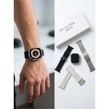 Tepelina Gs Ultra 8 Max 49MM Titanium Case 3 Kordon Metal Kordon Hediyeli