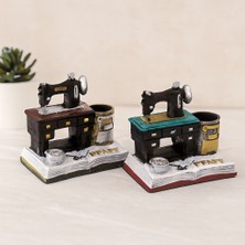 Royaleks Vintage Dikiş Makinesi Dekoratif Biblo ve Kalemlik - Reçine