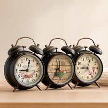 Royaleks Yuvarlak Metal Çift Zil Çalar Saat 10 cm — Pilli &amp; Işıklı