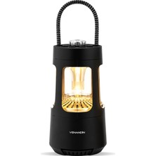 Venandin QD08 Campora Atmosfer Işıklı Bluetooth Hoparlör - Siyah