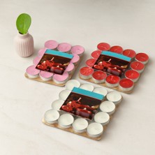 Royaleks Renkli Yuvarlak Tea Light Mum 16'lı