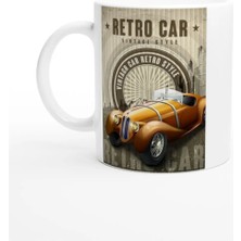 Meschain Retro Araba Işıltılı Vintage Tarz Kupa Bardak