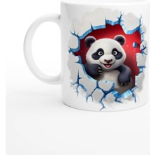 Meschain 3D Sevimli Panda Baskılı Kupa Bardak