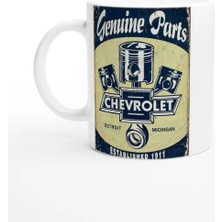 Meschain Chevrolet Piston Logolu Retro Kupa Bardak