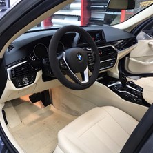 Hasakman Bmw G30 / G31 Direksiyon Kılıfı Alcantara Süet Monza Black Serisi Siyah 2016-2023