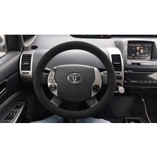 Hasakman Toyota Prius XW20 Direksiyon Kılıfı Alcantara Süet Monza Black Serisi Siyah 2003-2009