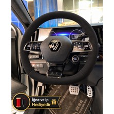 Hasakman Renault Symbioz Direksiyon Kılıfı Alcantara Süet Monza Black Serisi Siyah 2024-2026