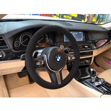 Hasakman Bmw F01/F02 Direksiyon Kılıfı Alcantara Süet Monza Black Serisi Siyah 2012-2015