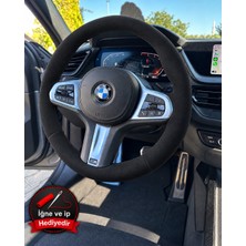 Hasakman Bmw F20 Direksiyon Kılıfı Alcantara Süet Monza Black Serisi Siyah 2015-2019