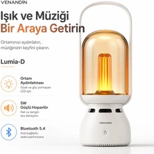 Lumia-D Venandin Z15-D Lumia-D LED Lıght Beyaz Renk Işıklı Dekoratif Bluetooth Hoparlör [kamp Lambası]