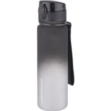 Uzspace Fiftyfifty 500ML Çift Renk Softtouch Ff Collection Su Matarası Siyah-Beyaz