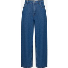 Yargıcı Pamuk Denim Barrel Normal Bel Pantolon