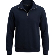 Cazador Caz 56435 Selanik Dik Yk. Sweat Mavi Erkek Sweatshirt