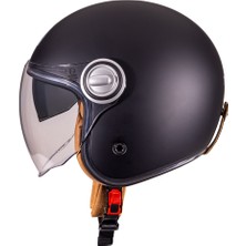 Nukro B-108 Mat Siyah Açık Motosiklet Kaskı