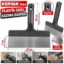 Kervan Tools Plastik Saplı Kazıma Raspası En : 7 cm Boy :20 cm Ergonomik Sap Takılabilir