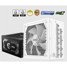 MSI Msı Mag A1000GL Pcıe5 Whıte 1000W 80+ Gold Power Supply