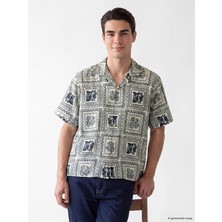 Lc Waikiki Yeni Sezon Bej Regular Fit Desenli Erkek Gömlek