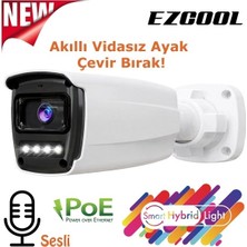 Ezcool EZ-4045IPS 5mp 3.6mm Hibrit Poe Sesli Ip Bullet Kamera