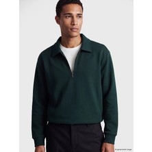 Lc Waikiki Yeni Sezon Yeşil Polo Yaka Erkek Sweatshirt