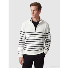 Lc Waikiki Yeni Sezon Siyah Dik Yaka Çizgili Erkek Sweatshirt