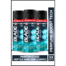 Blade Cool Fresh 3x200 Ml Erkek Alüminyumsuz Deodorant Hızlı Kuruma ve Leke Bırakmama Özelliği