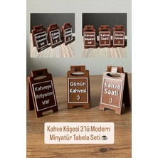 Kahve Köşesi 3’lü Minyatür Tabela Seti