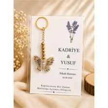 LMS Gift 10 Adet Gold Kelebek Anahtarlık Söz Nişan Nikah Kına Düğün Hediyeligi