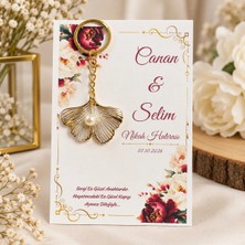 LMS Gift Incili Yonca Yaprak Anahtarlık Hediyelik Söz Nikah Düğün Nişan - 15 Adet