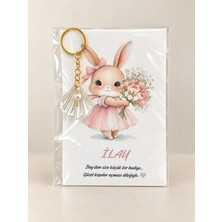 LMS Gift Doğum , Mevlit , Diş Buğdayı , Baby Shower Incili Istiridye Anahtarlık Hediyelik Kart Kişiye Özel 15 Adet