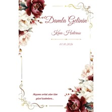 LMS Gift 10X15 cm Kına Hediyelik Kartı 50 Adet Kişiye Özel