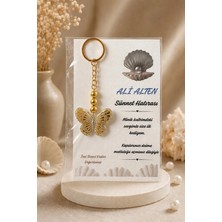 LMS Gift 10 Adet Gold Kelebek Anahtarlık Söz Nişan Nikah Kına Düğün Hediyeligi