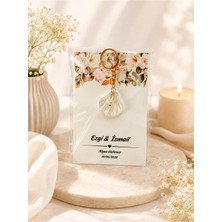 LMS Gift Incili Istridye Anahtarlık 15 Adet Hediyelik Söz , Nikah , Nişan , Düğün , Kına Hediyelik
