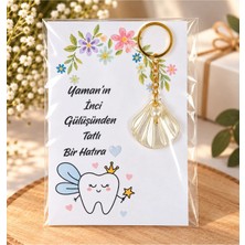 LMS Gift Incili Istiridye Anahtarlık Nişan Söz Kına Nikah Hatırası Diş Buğdayı 15 Adet