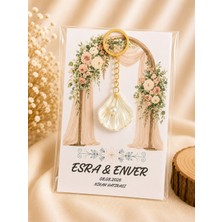 LMS Gift 15 Adet Incili Istiridye Anahtarlık Nişan Söz Kına Nikah Mevlid Hatırası