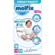 Molfix Premium Bebek Bezi Fırsat Paketi 4 Beden 7-14 kg 54 Adet